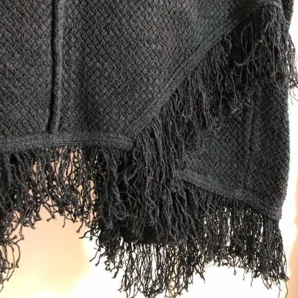 Maje Fringe Cardigan Sweater Black Medium - Picture 12 of 12